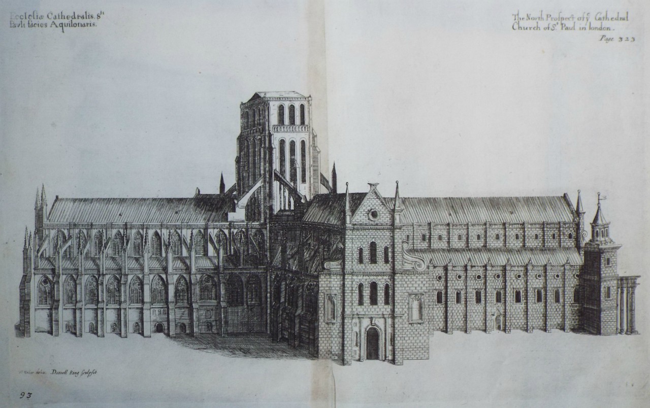 Print - The North Prospect of ye Cathedral Church of St. Paul in London. - King