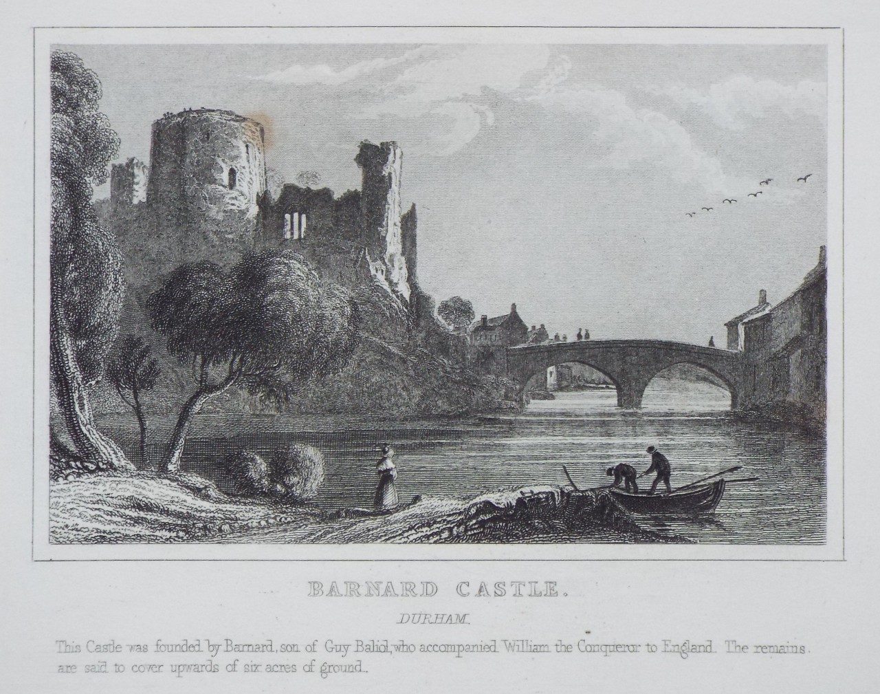 Print - Barnard Castle. Durham,