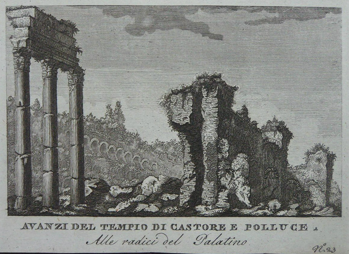 Print - Avanzi del Templo di Castore e Polluce. Alle radici del Palatino