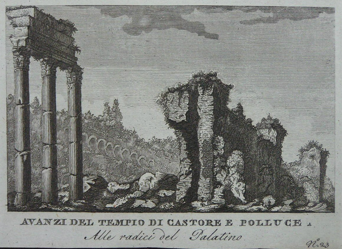 Print - Avanzi del Templo di Castore e Polluce. Alle radici del Palatino