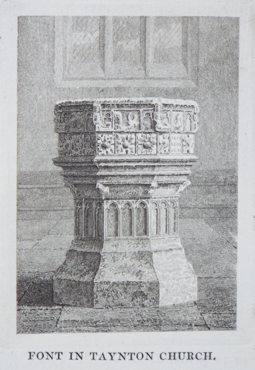 Print - Font in Taynton Church.