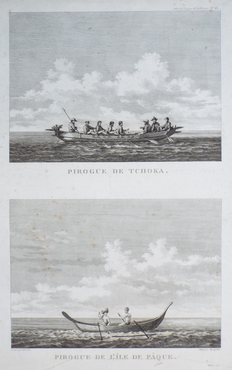 Print - Pirogue de Tchoka.
Pirogue de l'Isle de Paque. - 