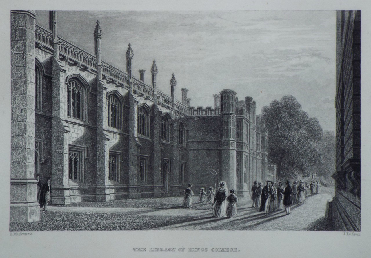 Print - The Library of Kings College. - Le