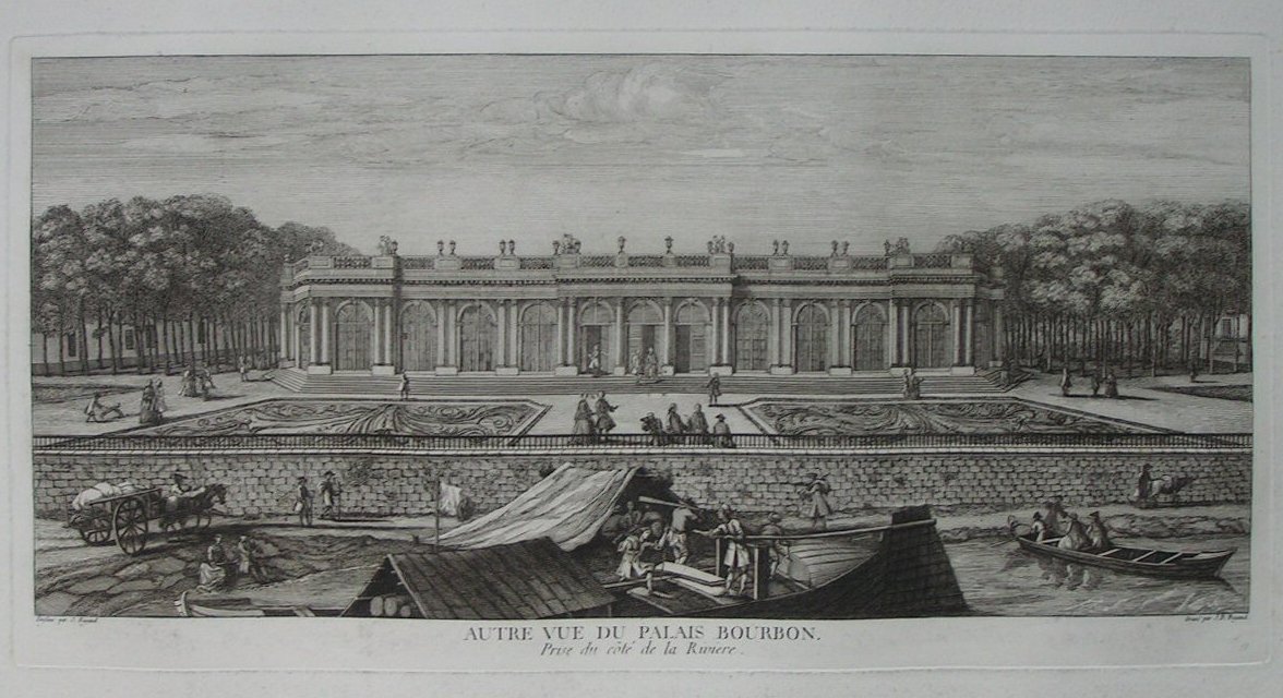 Print - Autre vue du Palais Bourbon prise du cote de la Riviere - Rigaud