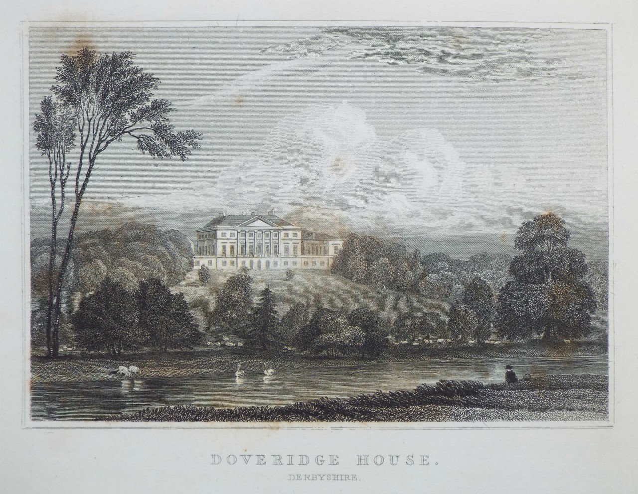 Print - Doveridge House, Derbyshire. - Radclyffe