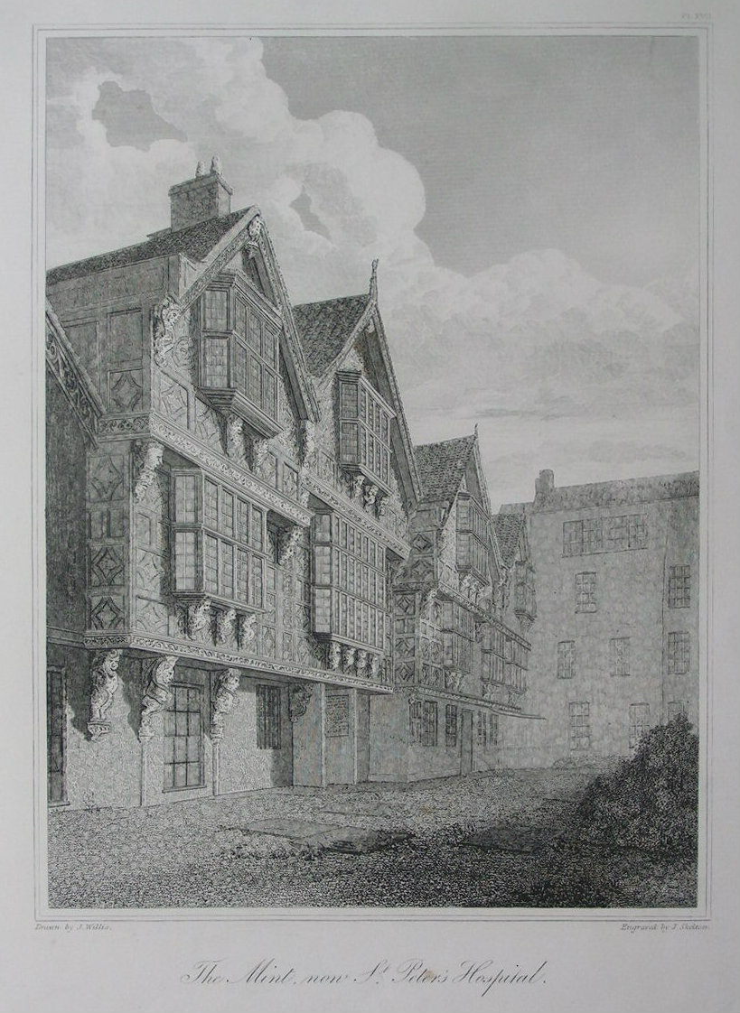 Etching - The Mint, now St. Peter's Hospital. - Skelton