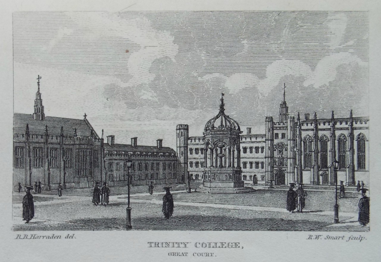 Print - Trinity College, Great Court. - Smart
