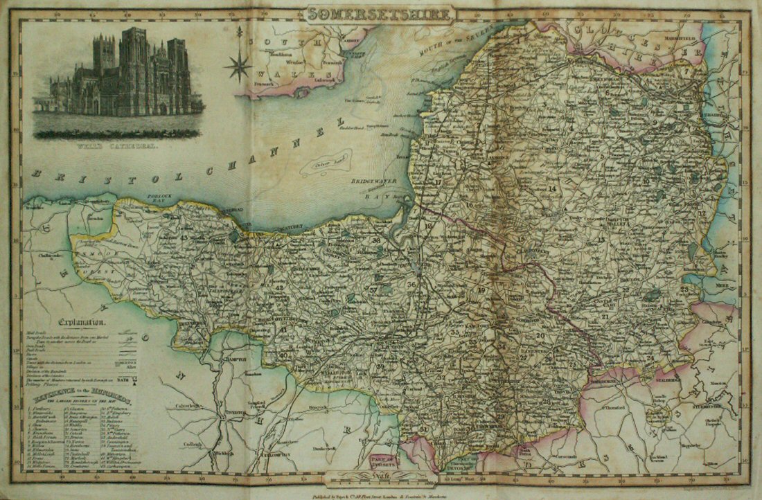 Map of Somerset - Pigot