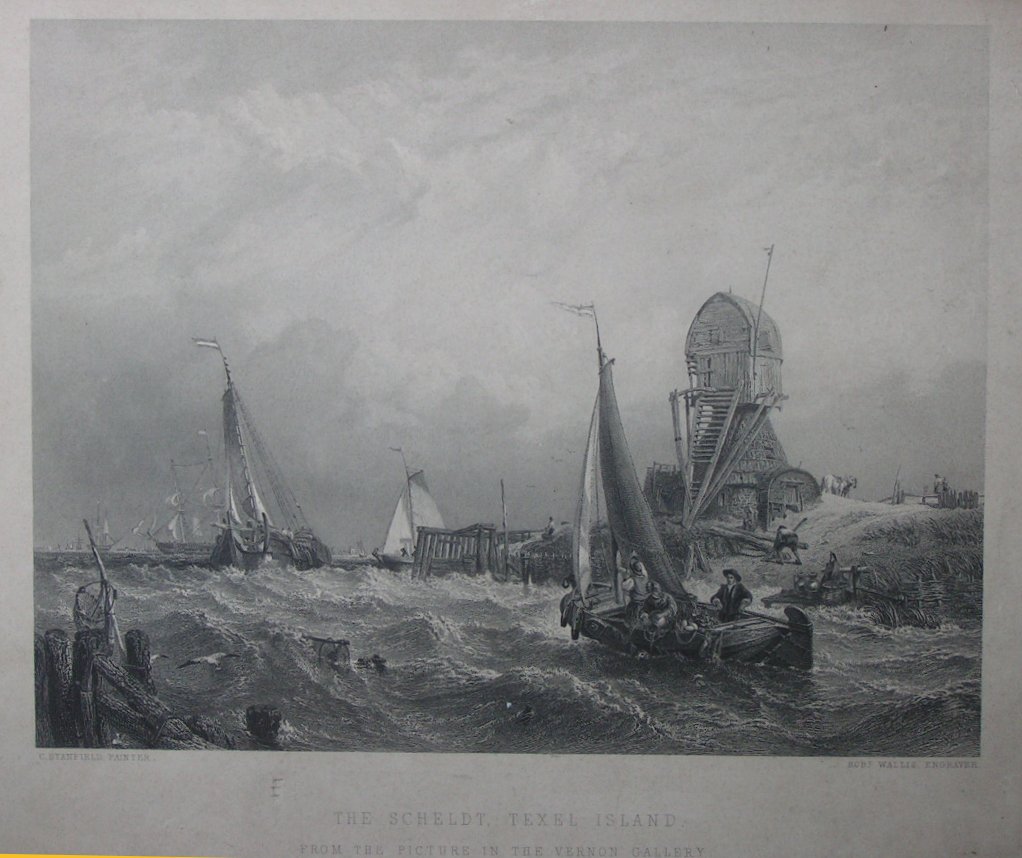 Print - The Scheldt, Texel Island, from the Picture in the Vernon Gallery - Walis