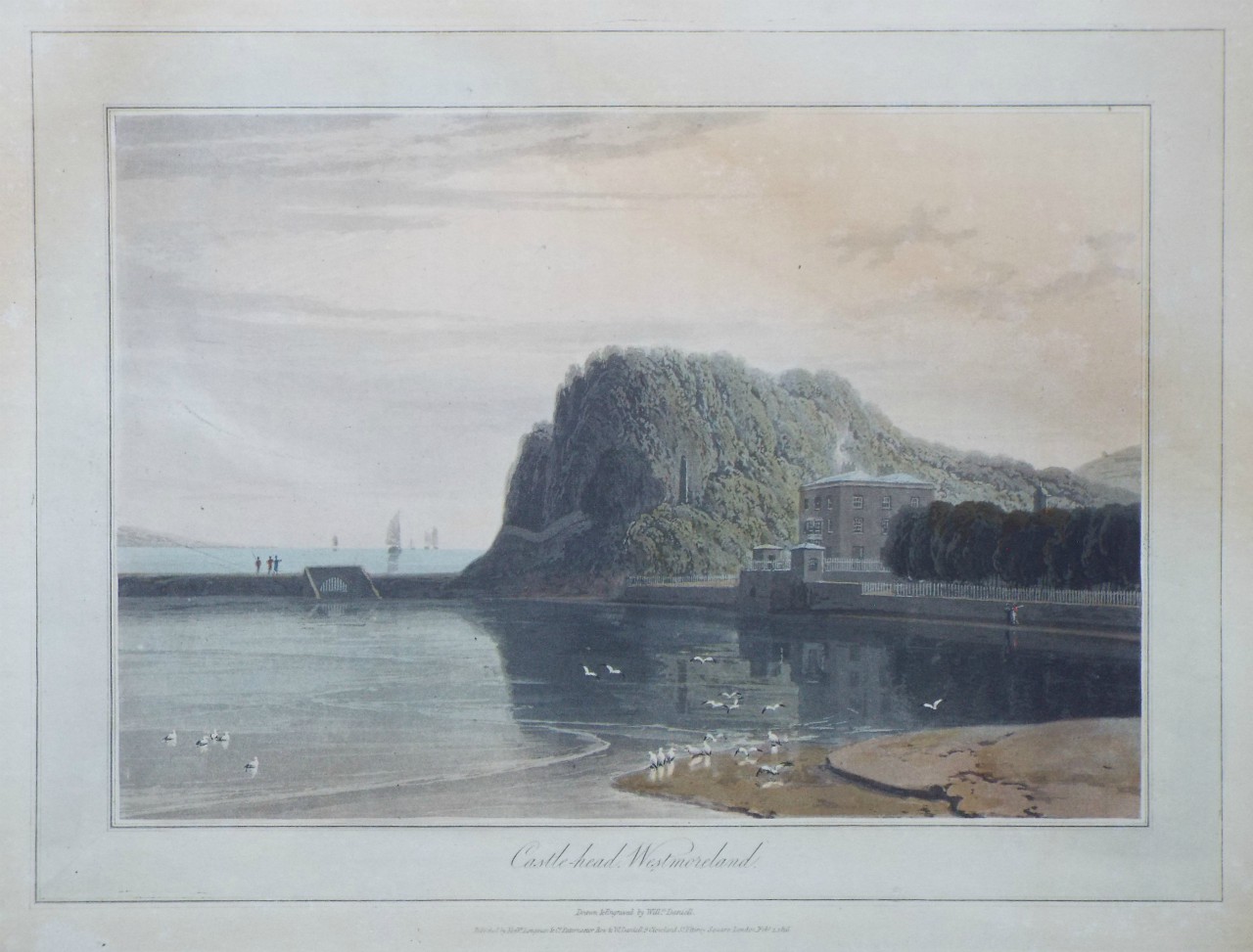 Aquatint - Castle-head, Westmoreland. - Daniell