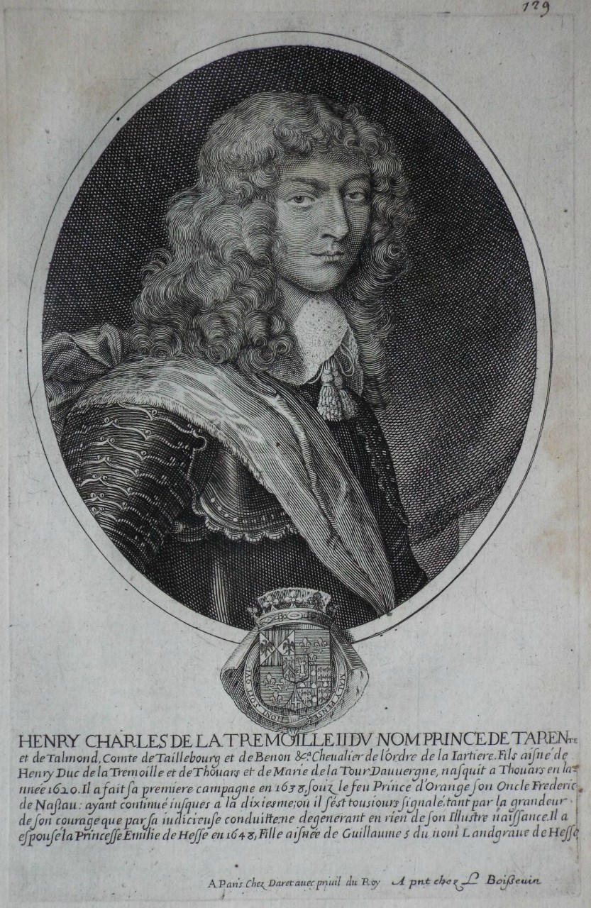 Print - Henry Charles de la Tremoille II du nom Prince de Taren