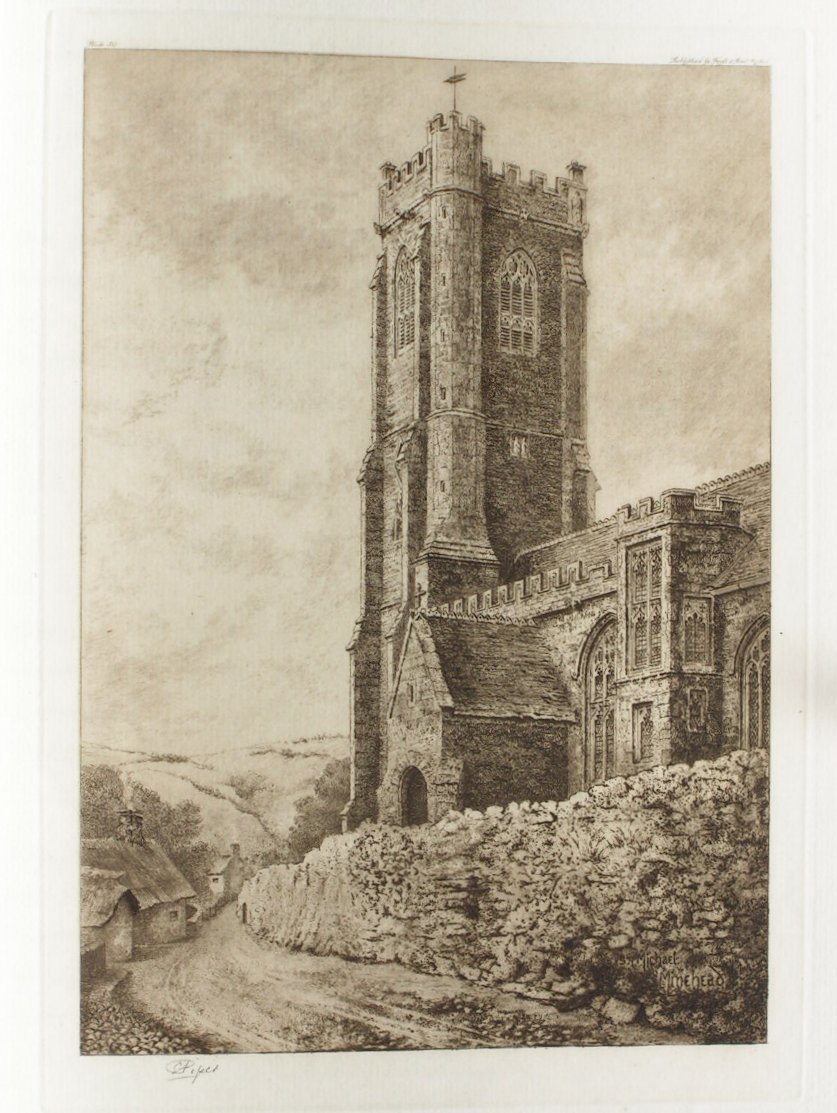 Etching - St. Michael's, Minehead - Piper