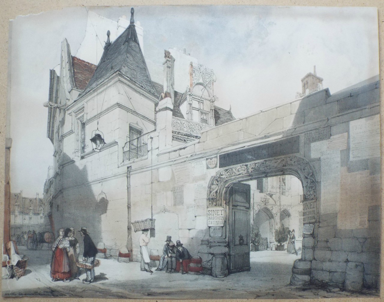 Lithograph - Hotel de Cluny Paris - Boys