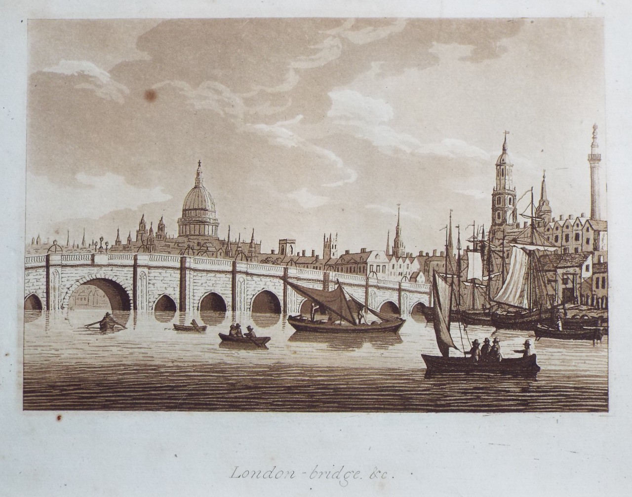 Aquatint - London - bridge, &c. - Ireland