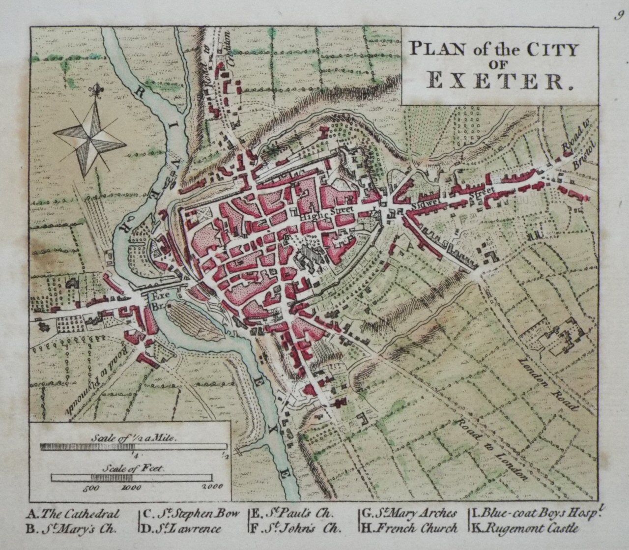 Map of Exeter - Exeter