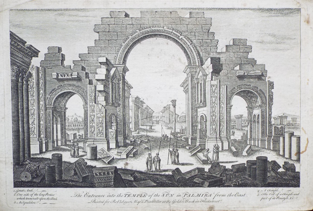 Print - The Entrance into the Temple of the Sun in Palmira from the East.