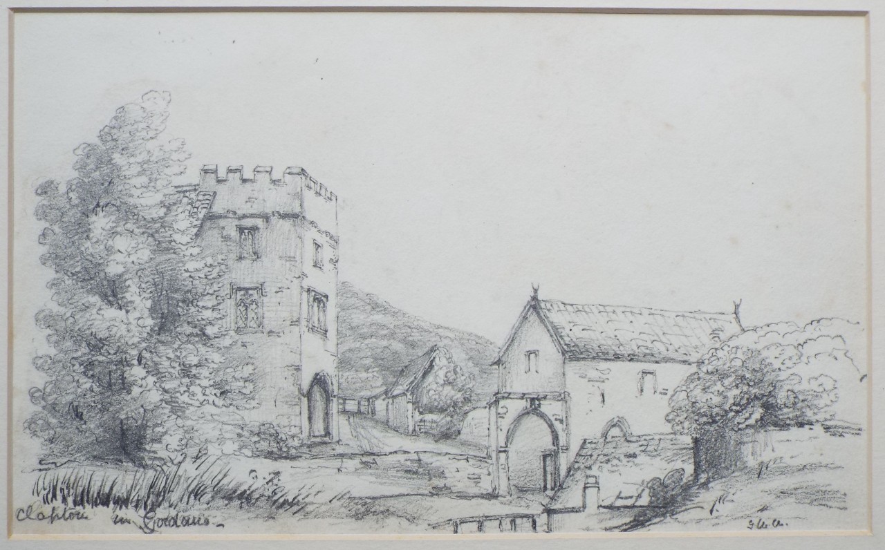 Pencil Drawing - Clapton in Gordano