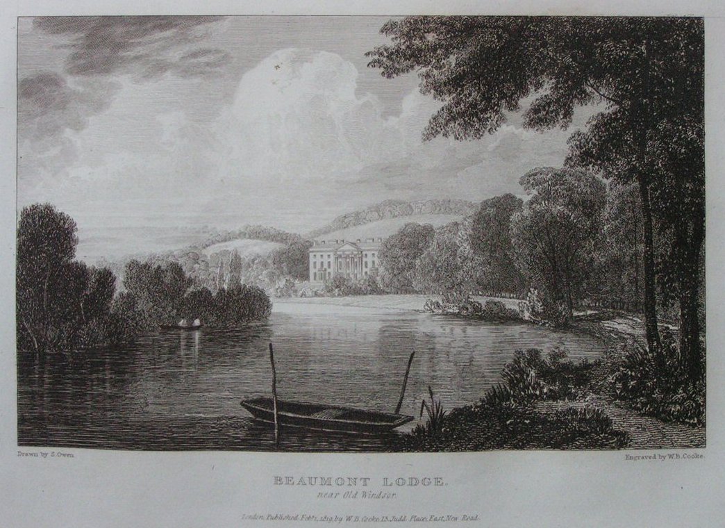 Print - Beaumont Lodge near Old Windsor - Cooke