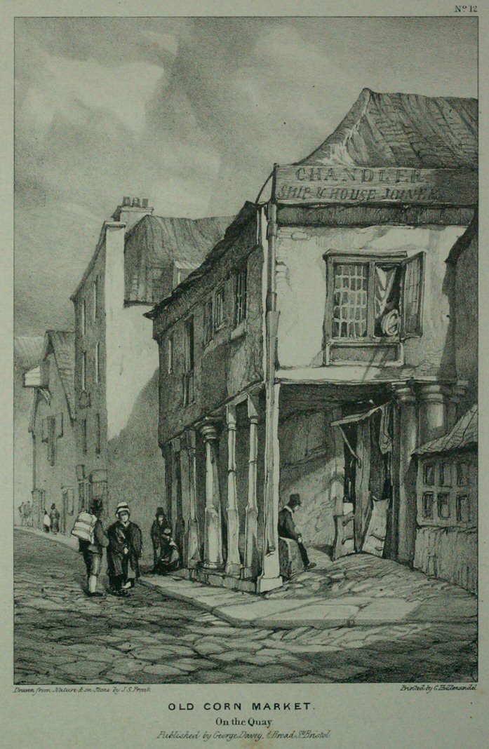 Lithograph - Old Corn Market On the Quay - Prout