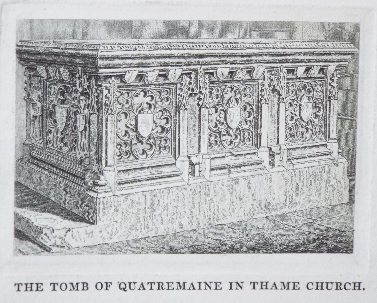 Print - The Tomb of Quatremaine in Thame Church.