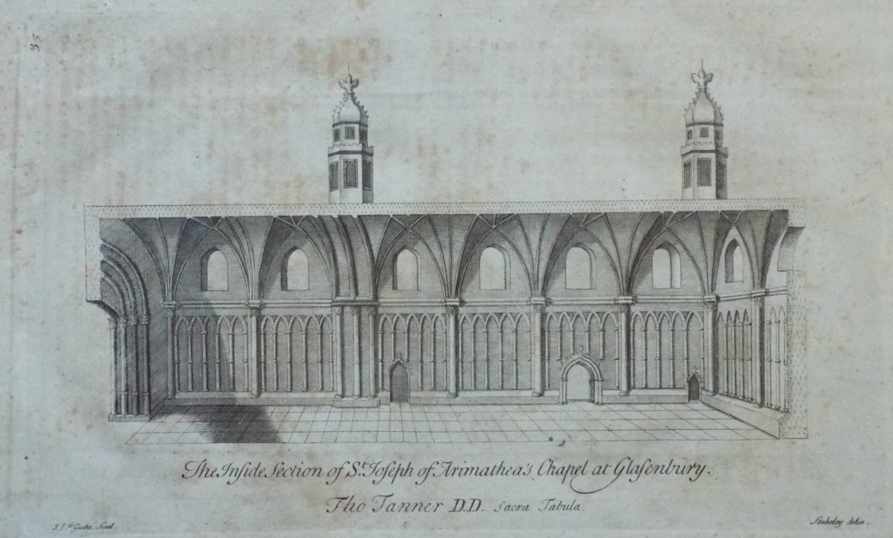 Print - The Inside Section of St. Joseph of Arimathea's Chapel at Glasenbury. - Van