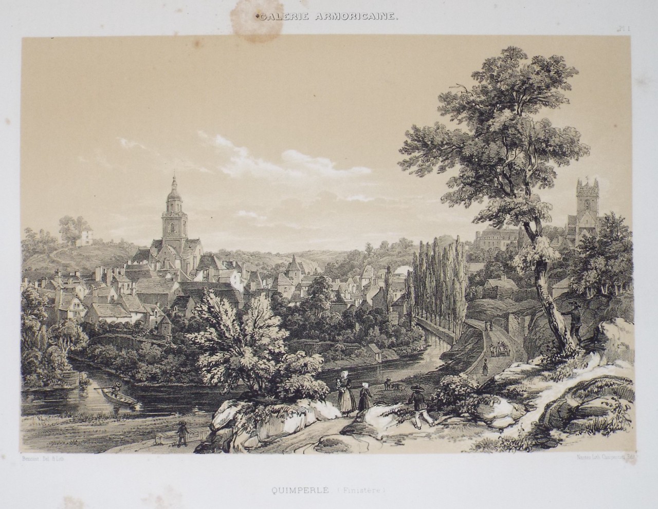 Lithograph - Galerie Armoricaine. Quimperle. (Finistere) - Benoist