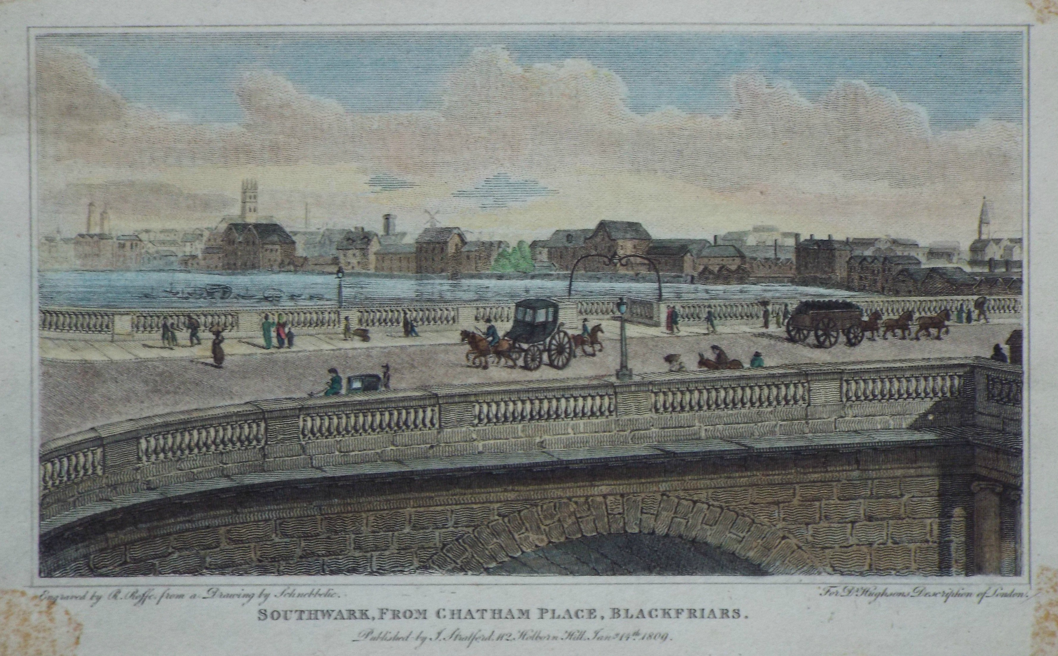 Print - Southwark, from Chatham Place, Blackfriars. - Roffe
