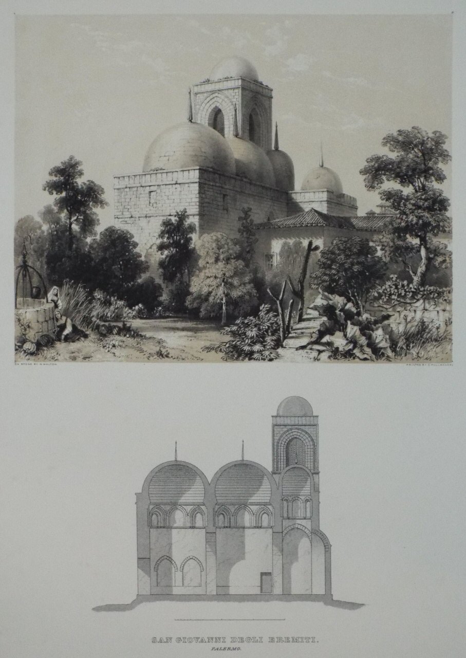 Lithograph - San Giovanni degli Bremiti. Palermo. - Moore