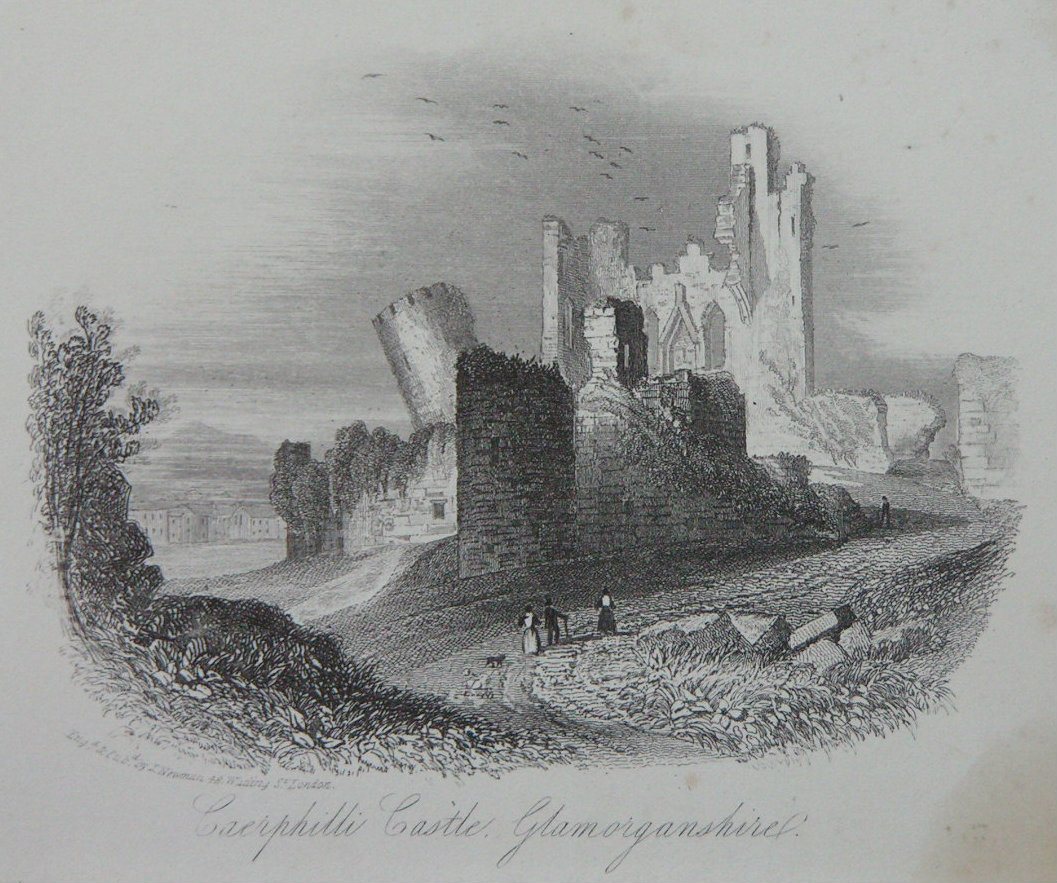 Steel Vignette - Caerphilli Castle, Glamorganshire - J