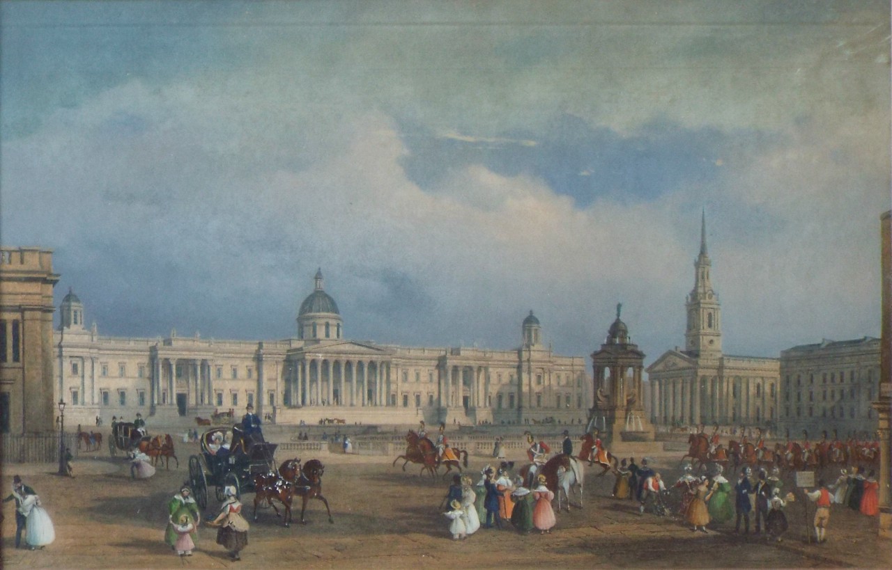Print - The National Gallery - Charing Cross. - Sands