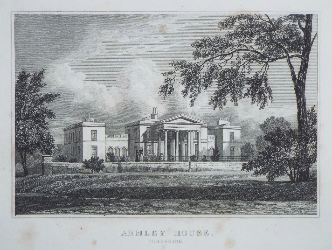 Print - Armley House, Yorkshire. - Radclyffe