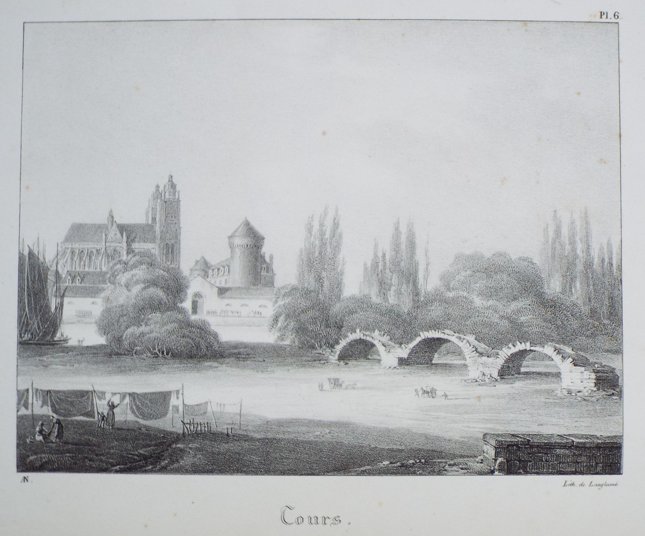 Lithograph - Tours. - 