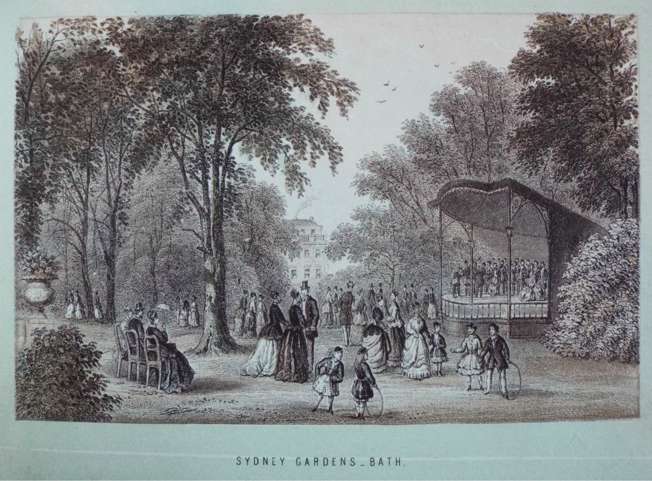 Chromo-lithograph - Sydney Gardens _ Bath. - T