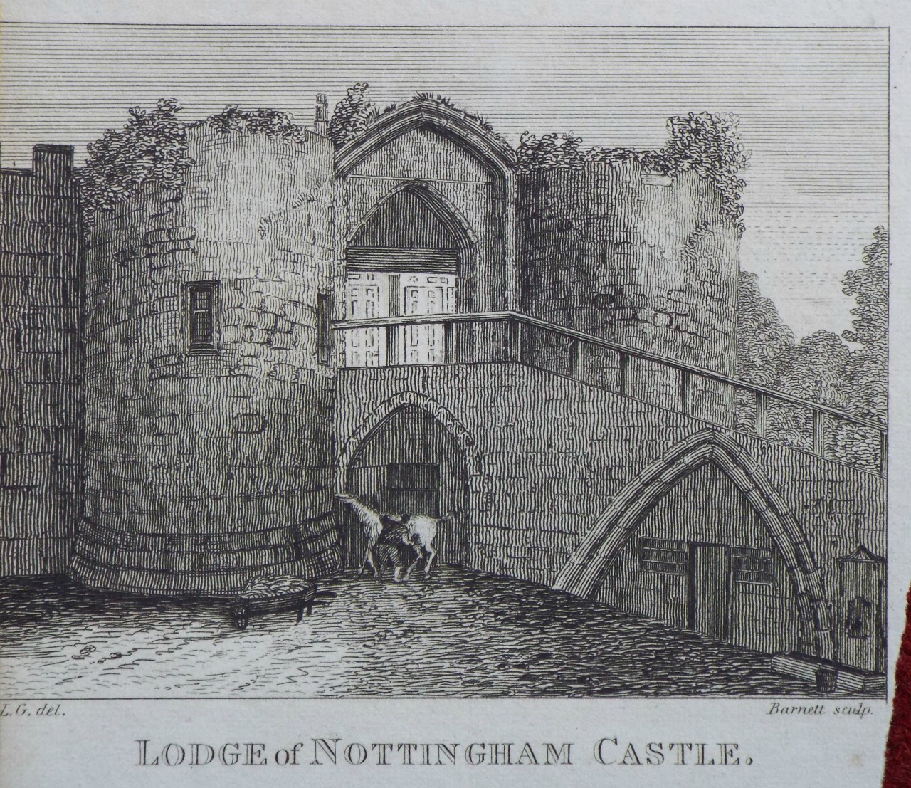 Print - Lodge of Nottingham Castle. - 