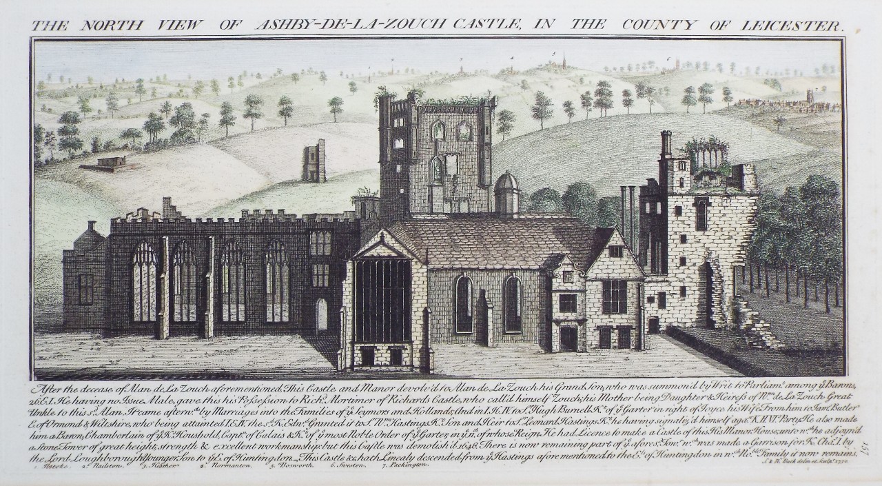 Print - The North View of Ashby-de-la-Zouche Castle, in the County of Leicester. - Buck
