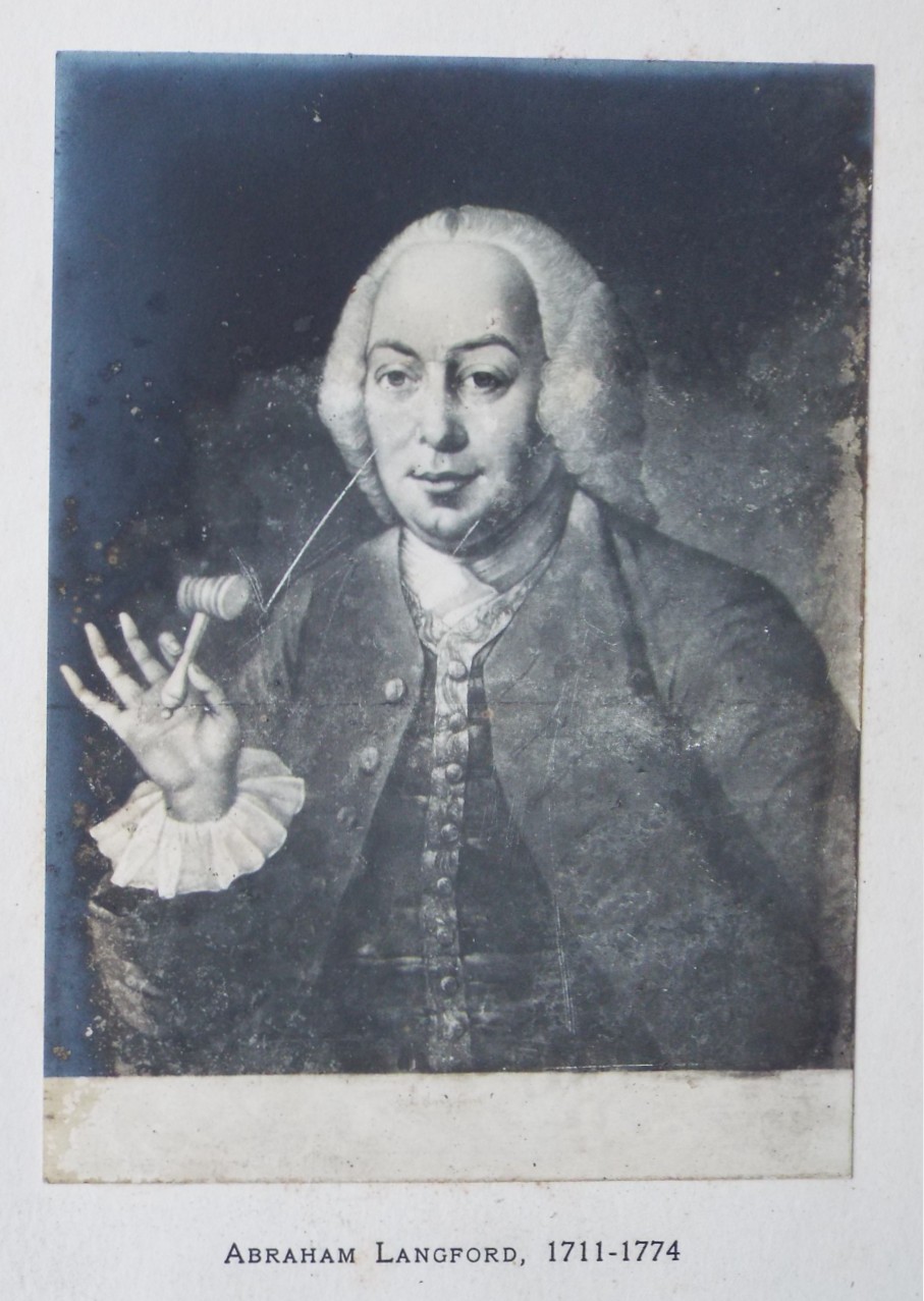 Photograph - Abraham Langford, 1711 - 1774.