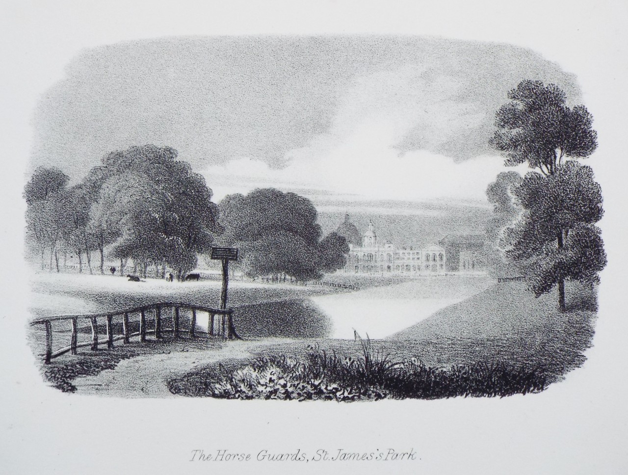 Lithograph - The Horse Guards, St. James's Park.