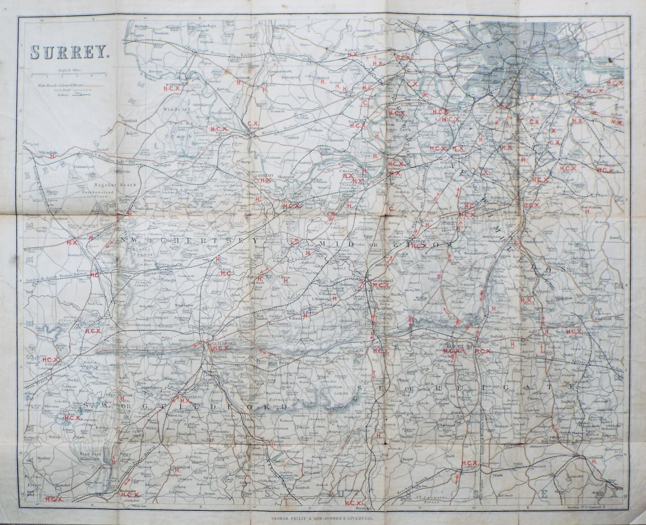 Map of Surrey