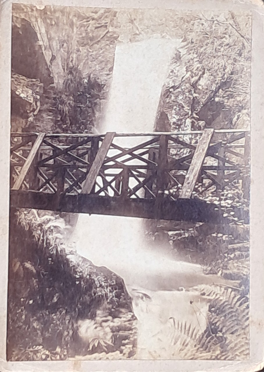 Photograph - Waterfall and bridge