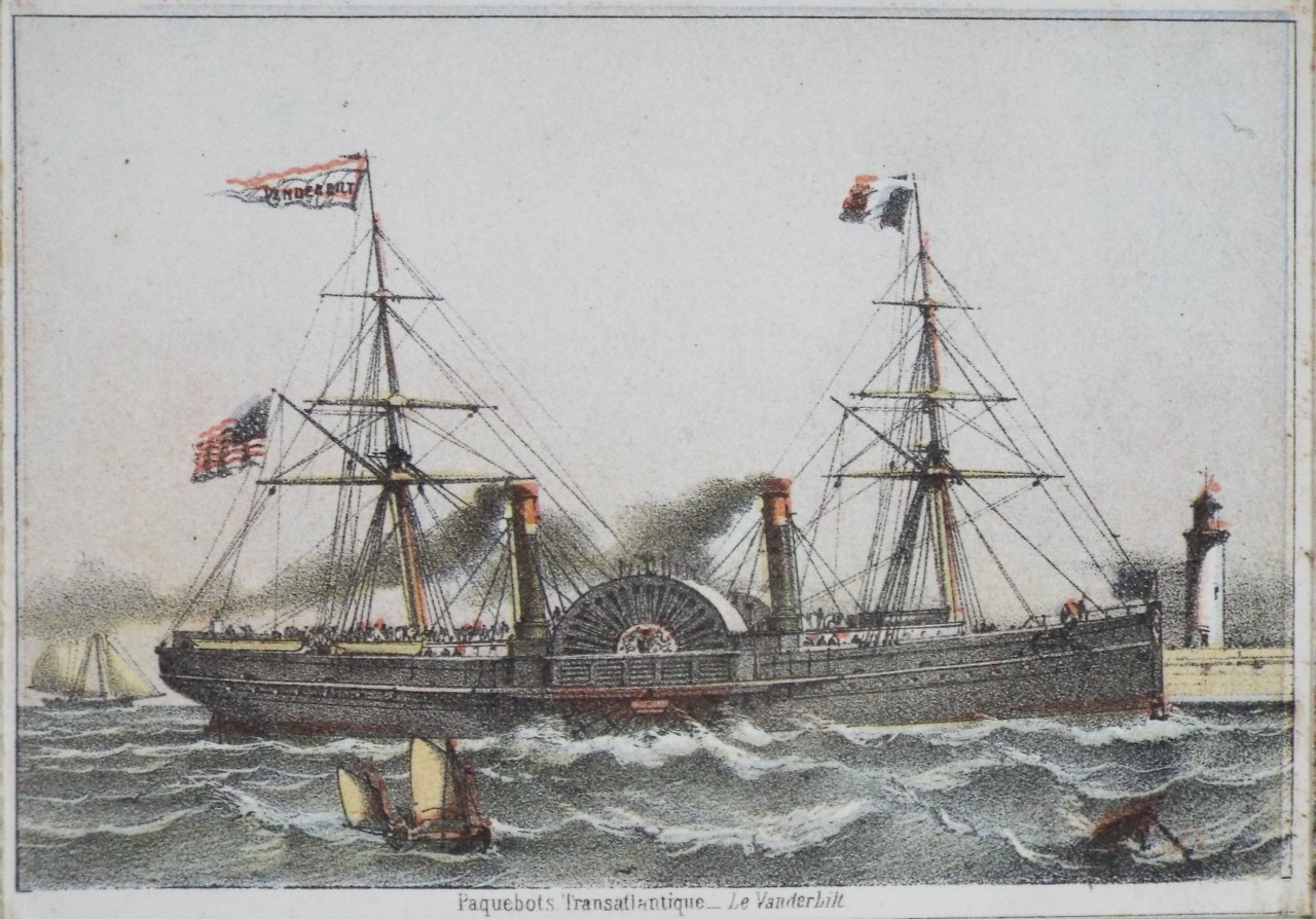 Lithograph - Paquebots Transatlantique - La Vanderbilt