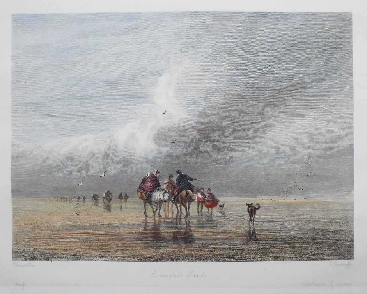Etching - Lancaster Sands. - Radclyffe