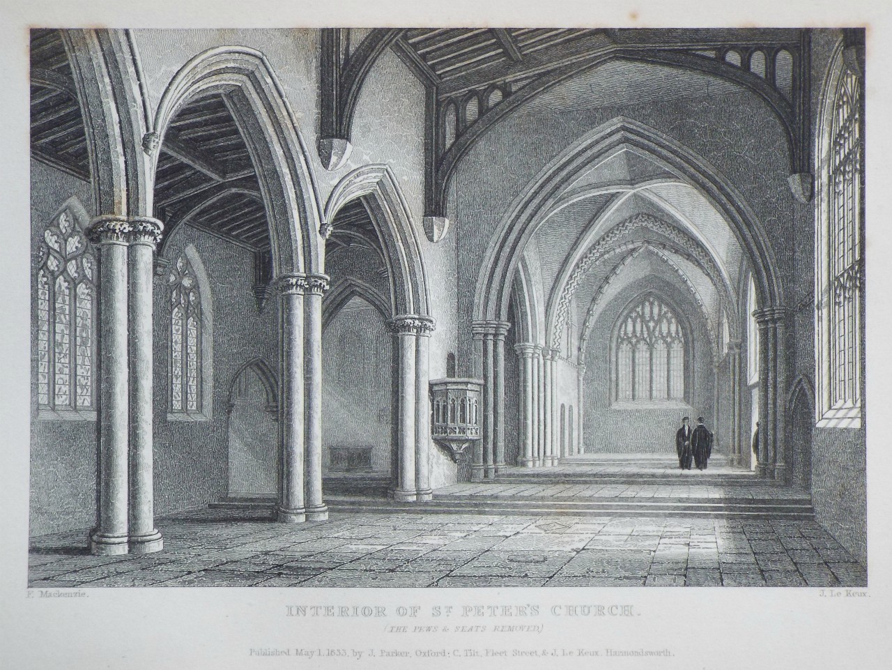 Print - Interior of St. Peter's Church. (The Pews & Seats Removed.) - Le
