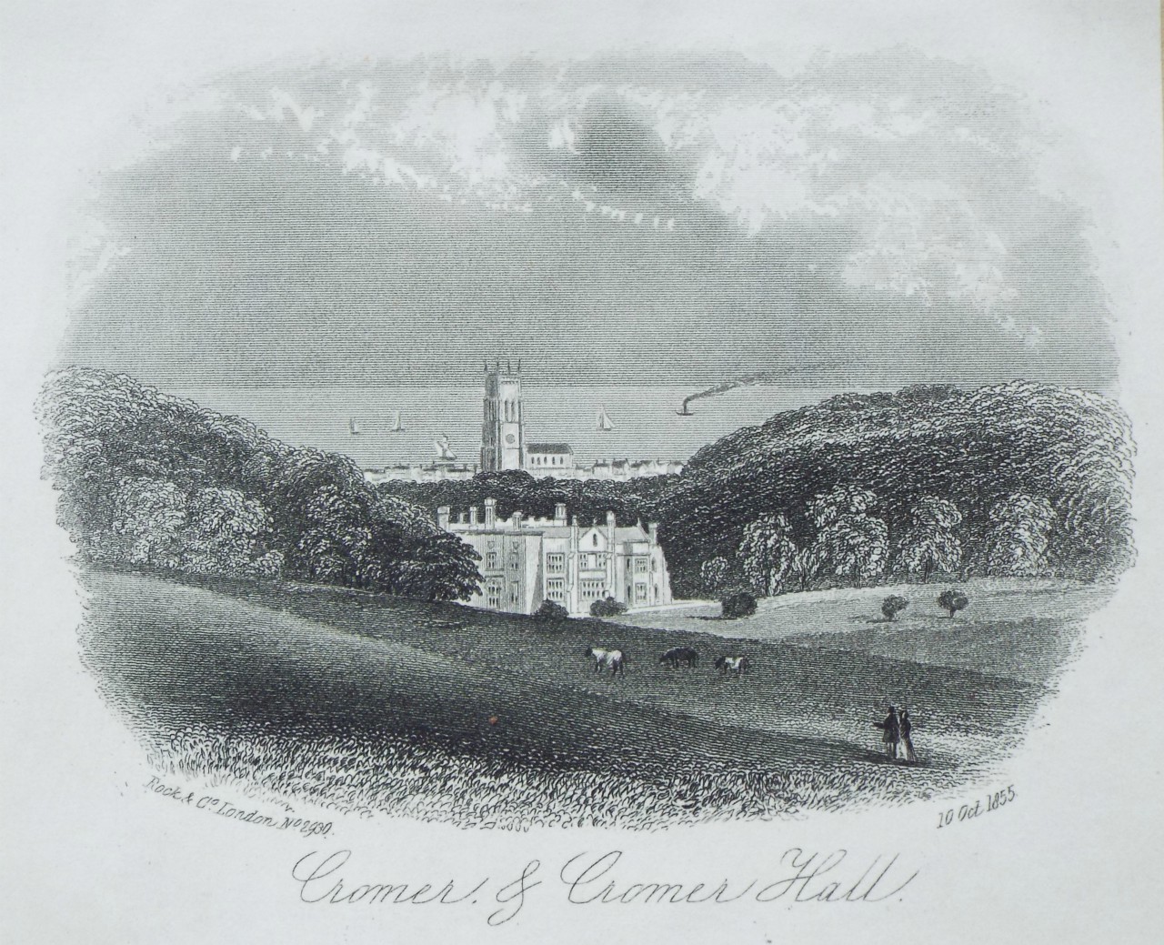 Steel Vignette - Cromer & Cromer Hall. - Rock