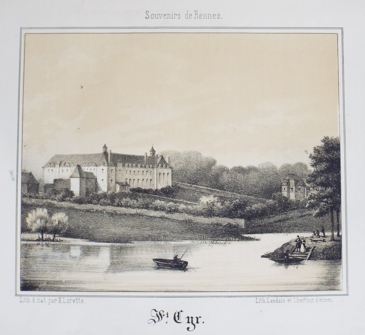 Lithograph - St. Cyr. - Lorette