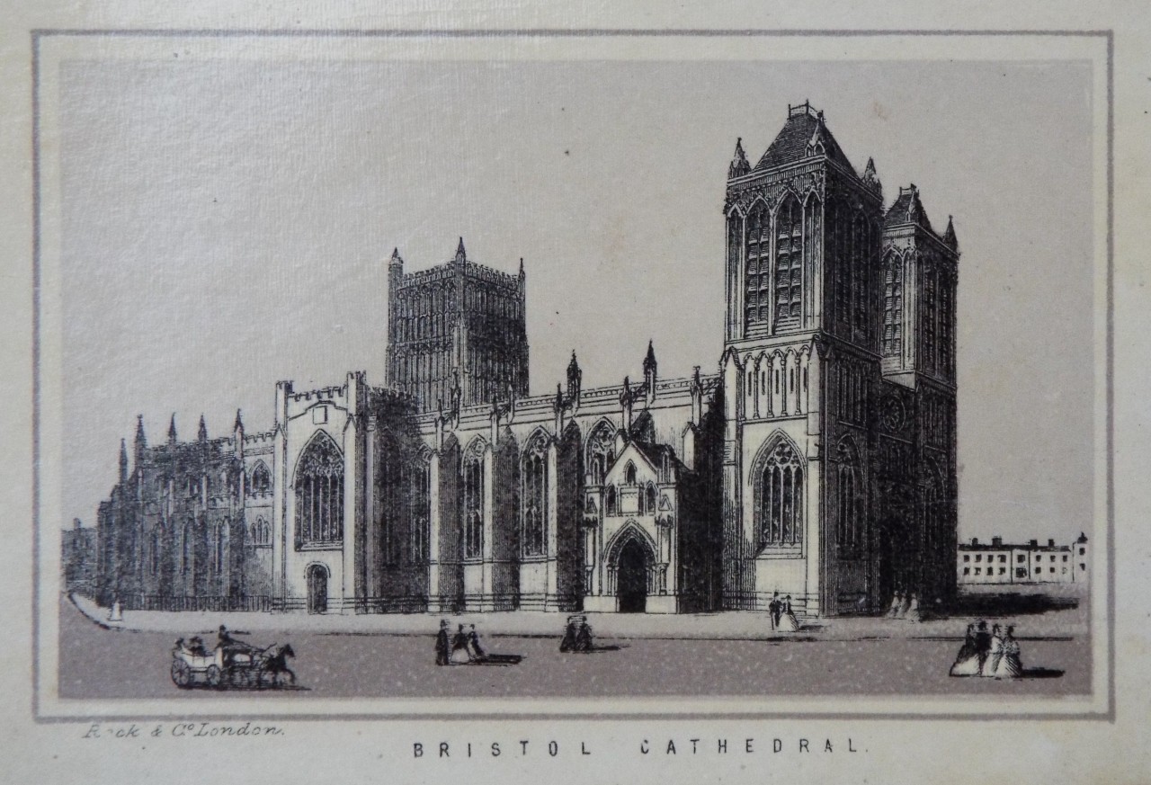 Lithograph - Bristol Cathedral.