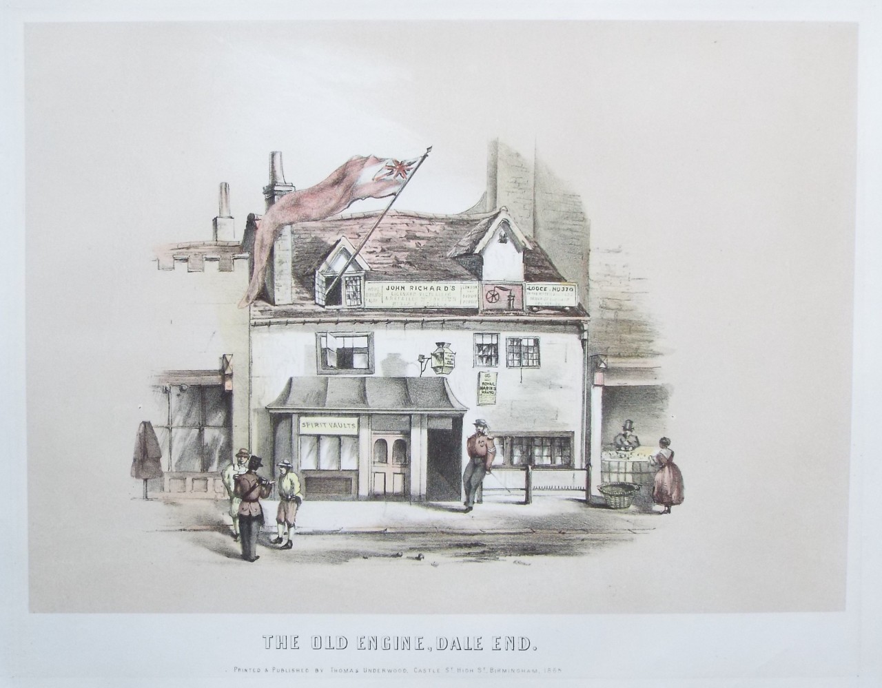 Lithograph - Attwood & Spooner's Bank, New St.