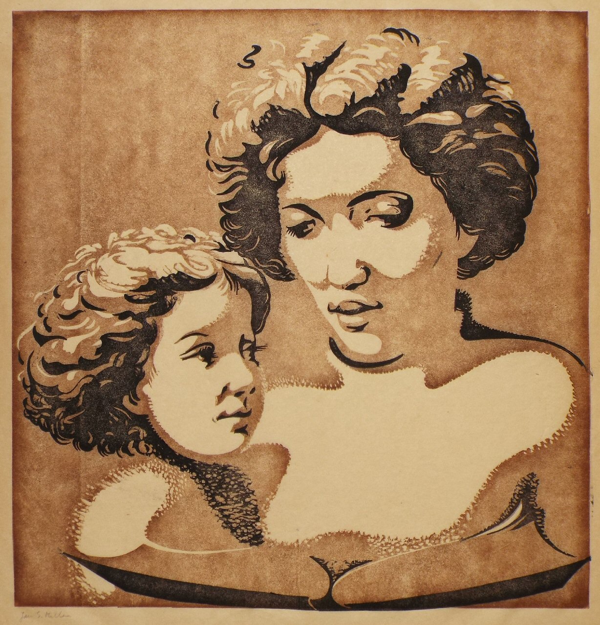 Screen print - Mother and Daughter
