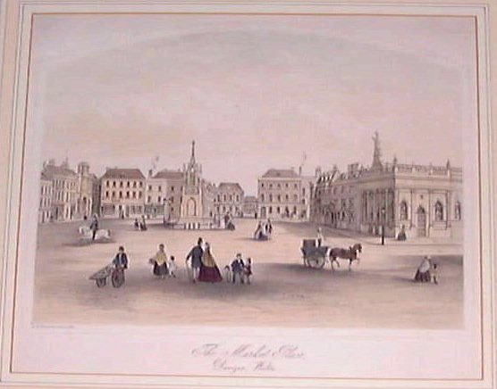 Lithograph - The Market Place, Devizes, Wilts - Buckler