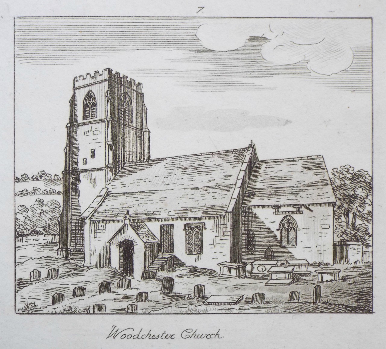 Etching with aquatint - Woodchester Church
