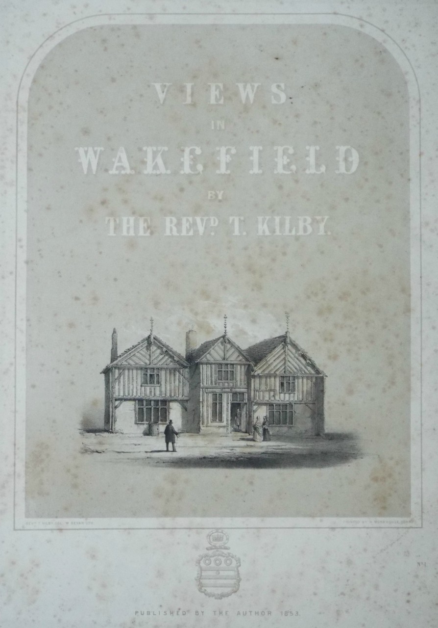 Lithograph - (Wakefield - Old Building in Westgate) - Bevan